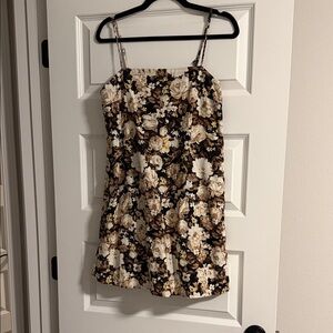 Abercrombie Floral Spaghetti Strap skort Dress